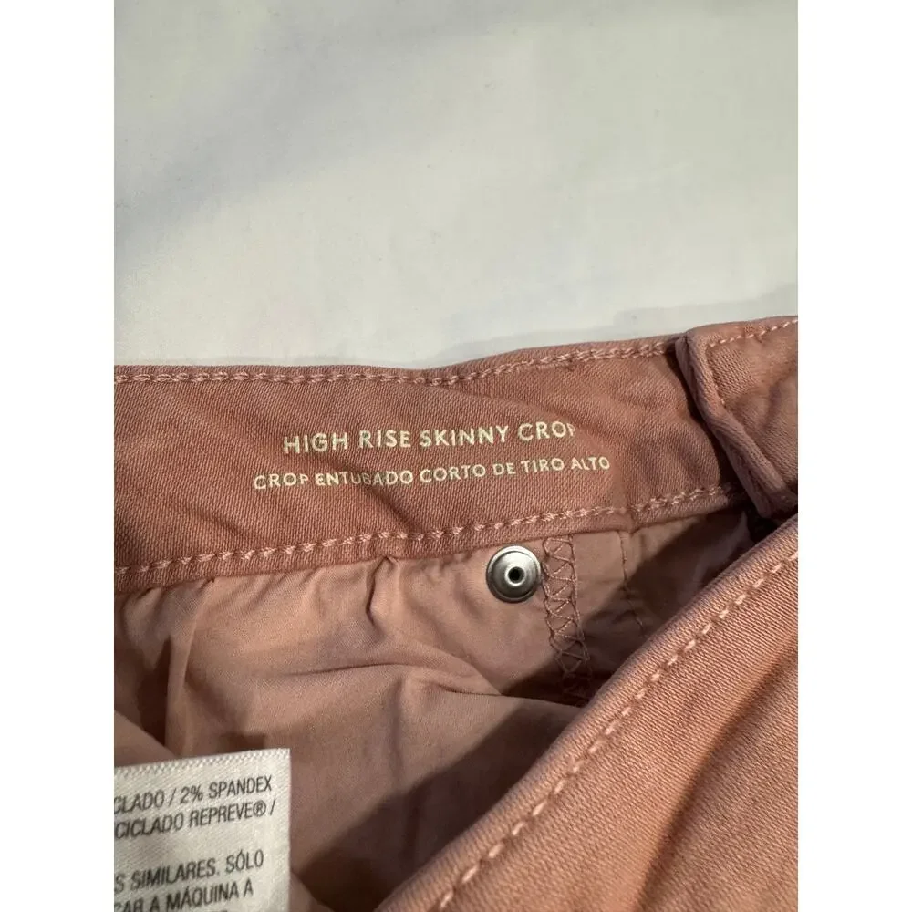Universal Thread Womens High Rise Skinny Crop Jeans 6/28 Rose Pink Retro Stretch